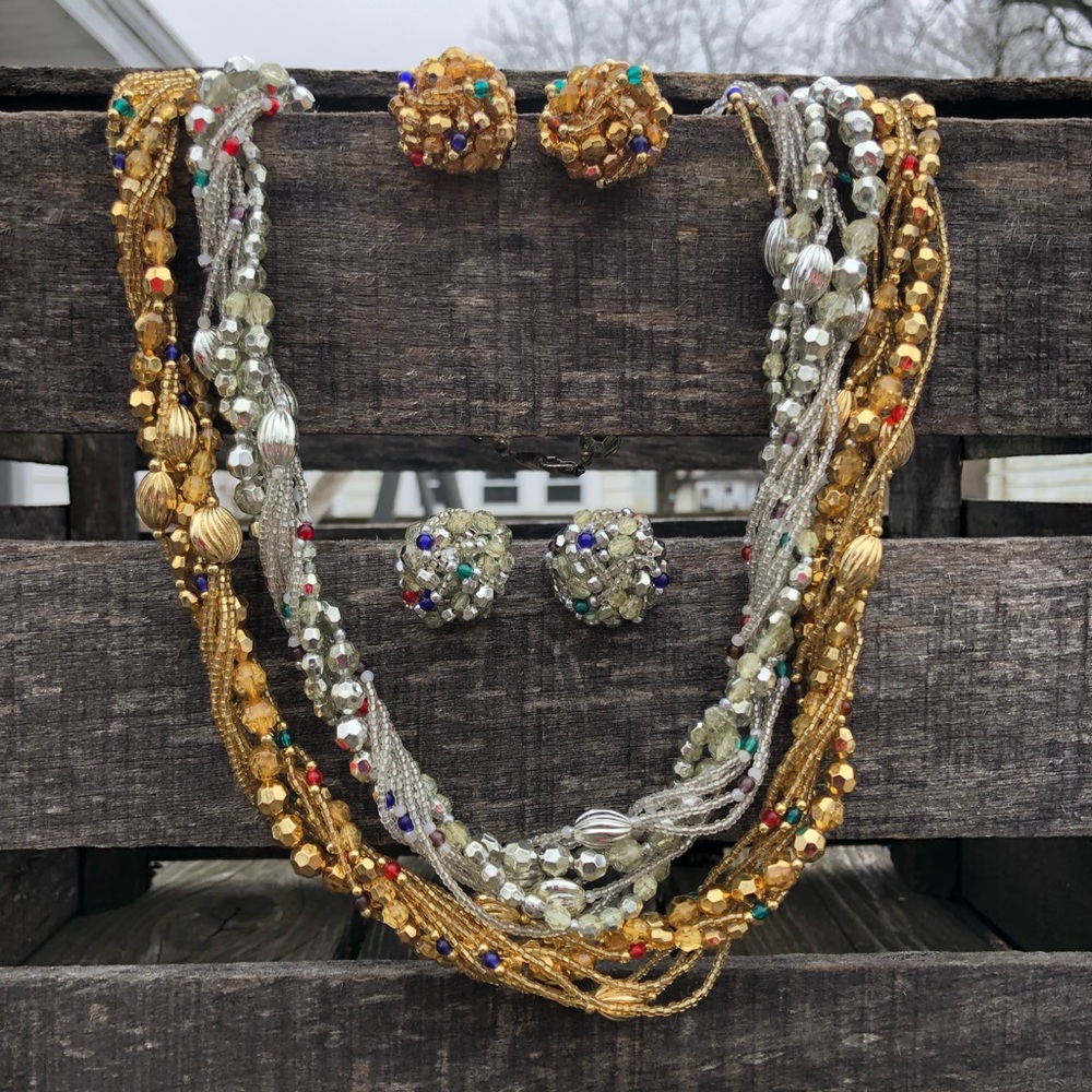 - Twisted/Knot Necklace/Earring Bundle! VTG!